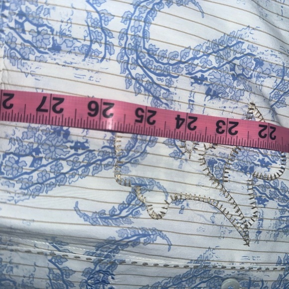 Bugatchi Men Classic Fit Short Sleeve Shirt - Large - Paisley Pattern - Picture 11 of 11